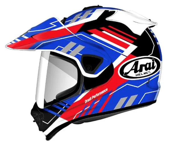 ARAI TOUR-X5 Frost Gun Metallic Blue Red Black