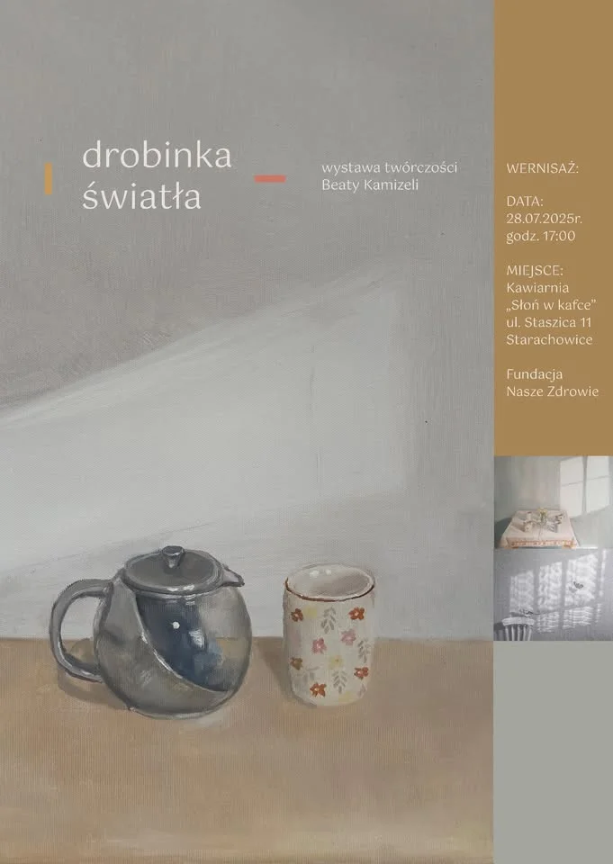 Obrazek przedstawia grafikę promocyjną wydarzenia Wernisaż prac Beaty Kamizeli w Starachowicach
