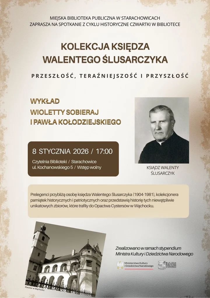 Grafika promocyjna wydarzenia Kolekcja księdza Walentego Ślusarczyka – przeszłość, teraźniejszość i przyszłość