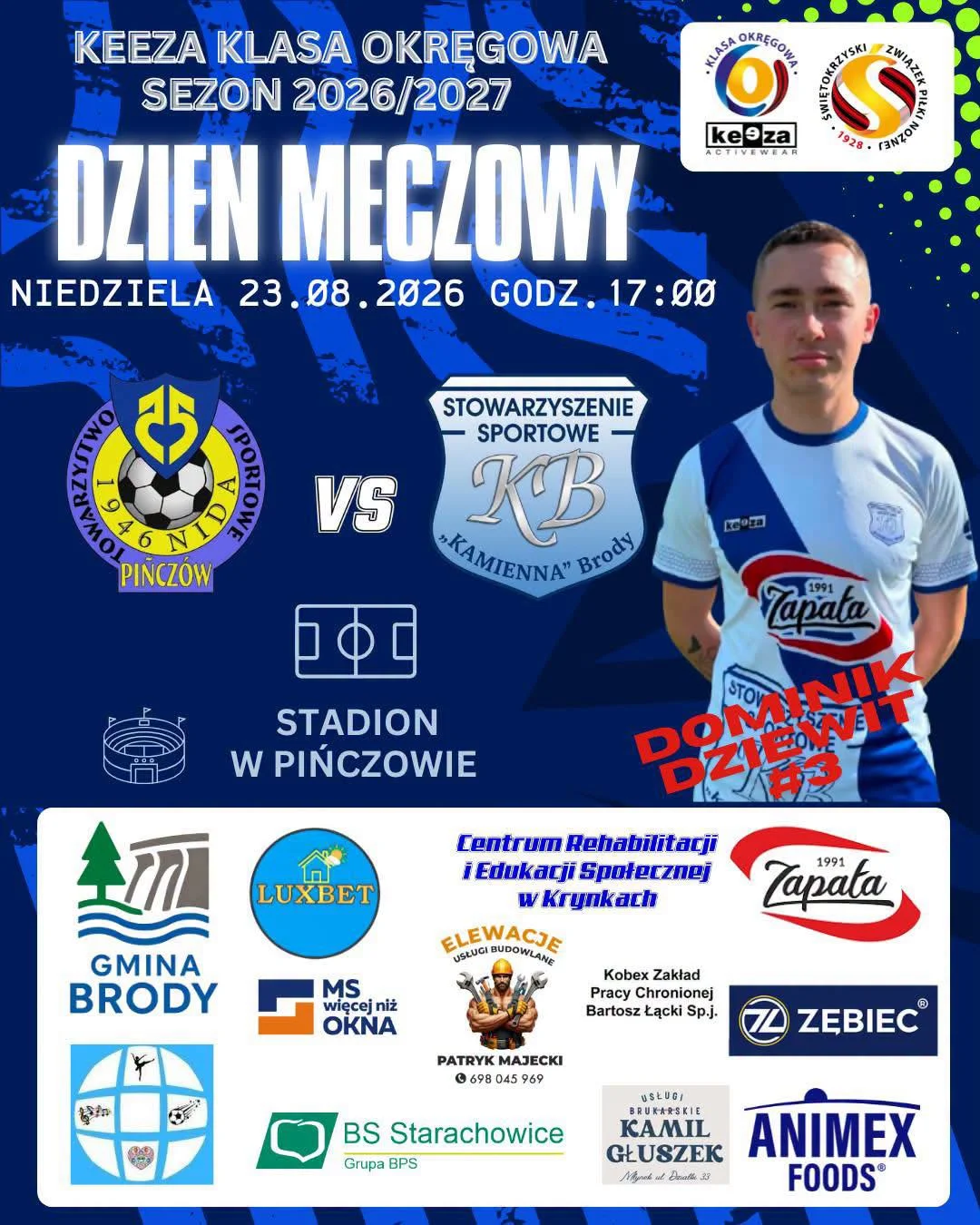 Grafika promocyjna wydarzenia Nida Pińczów – Kamienna Brody