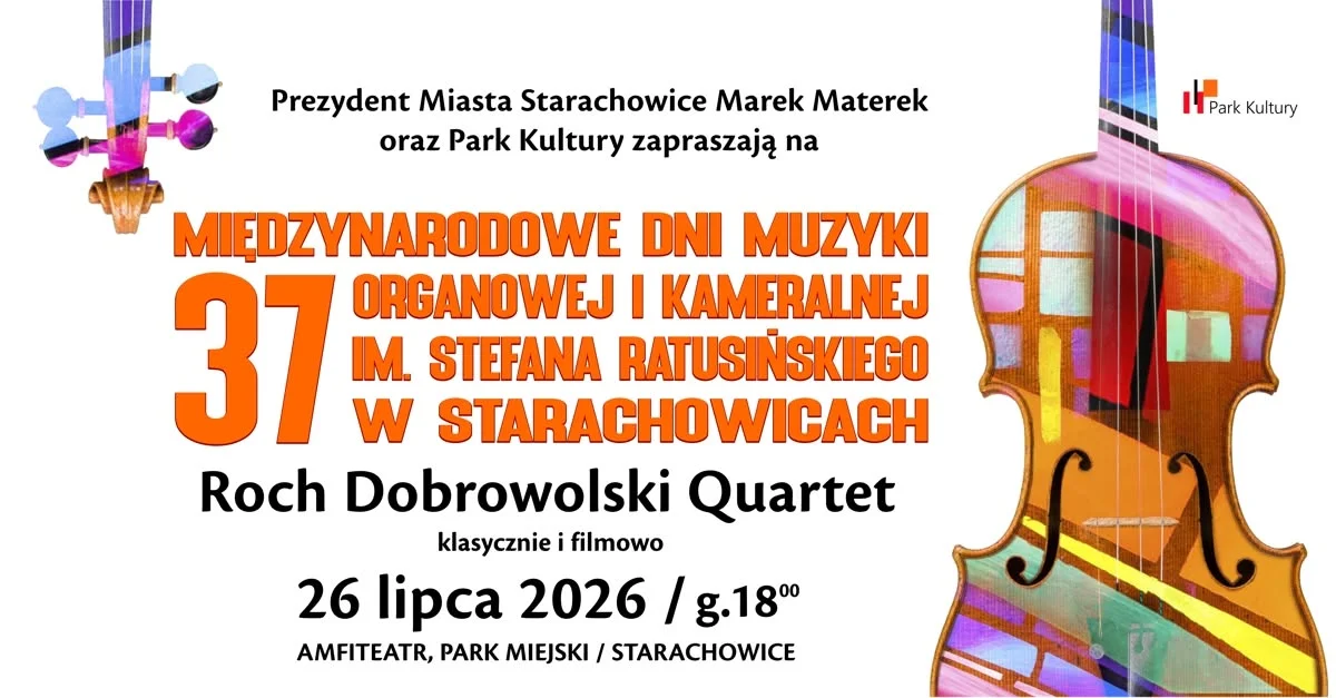 Grafika promocyjna wydarzenia Roch Dobrowolski Quartet – muzyka filmowa