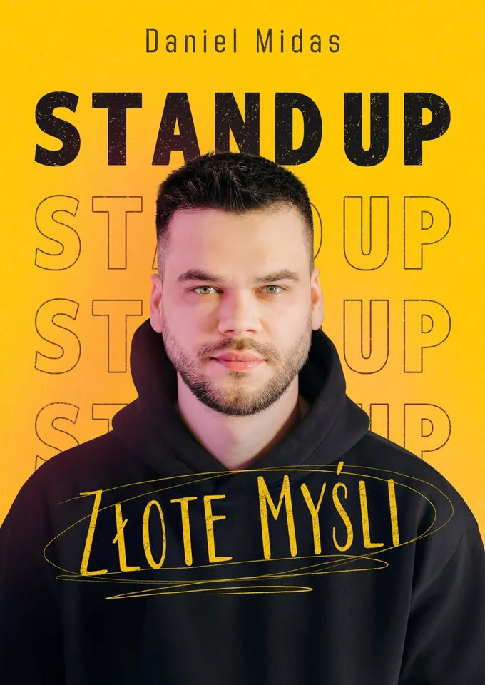 Grafika promocyjna wydarzenia STAND-UP: Daniel Midas — Złote Myśli w Starachowicach