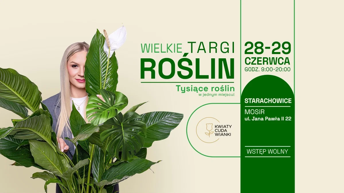 Grafika promocyjna wydarzenia Targi roślin w Starachowicach – oferta i szczegóły wydarzenia
