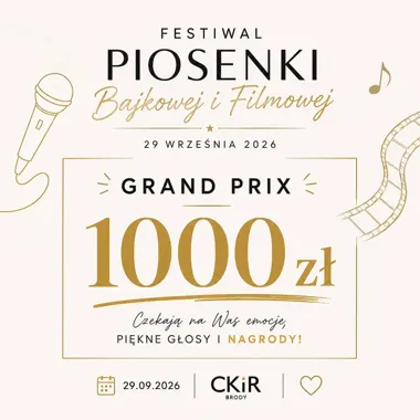 Grafika promocyjna wydarzenia I Festiwal Piosenki Bajkowej i Filmowej