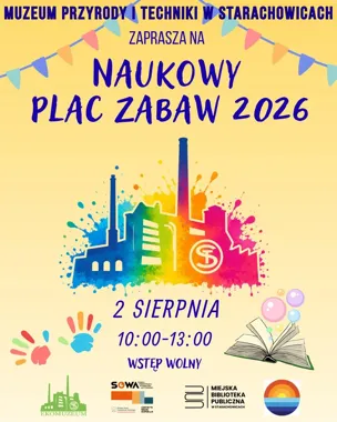 Grafika promocyjna wydarzenia Naukowy Plac Zabaw w Starachowicach – rodzinna niedziela