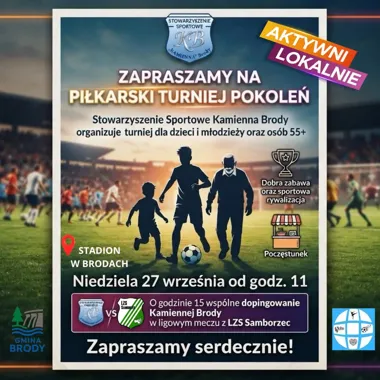 Grafika promocyjna wydarzenia Piłkarska niedziela w Brodach