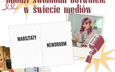 Grafika promocyjna wydarzenia Warsztaty Newsroom – MediaLab Brody