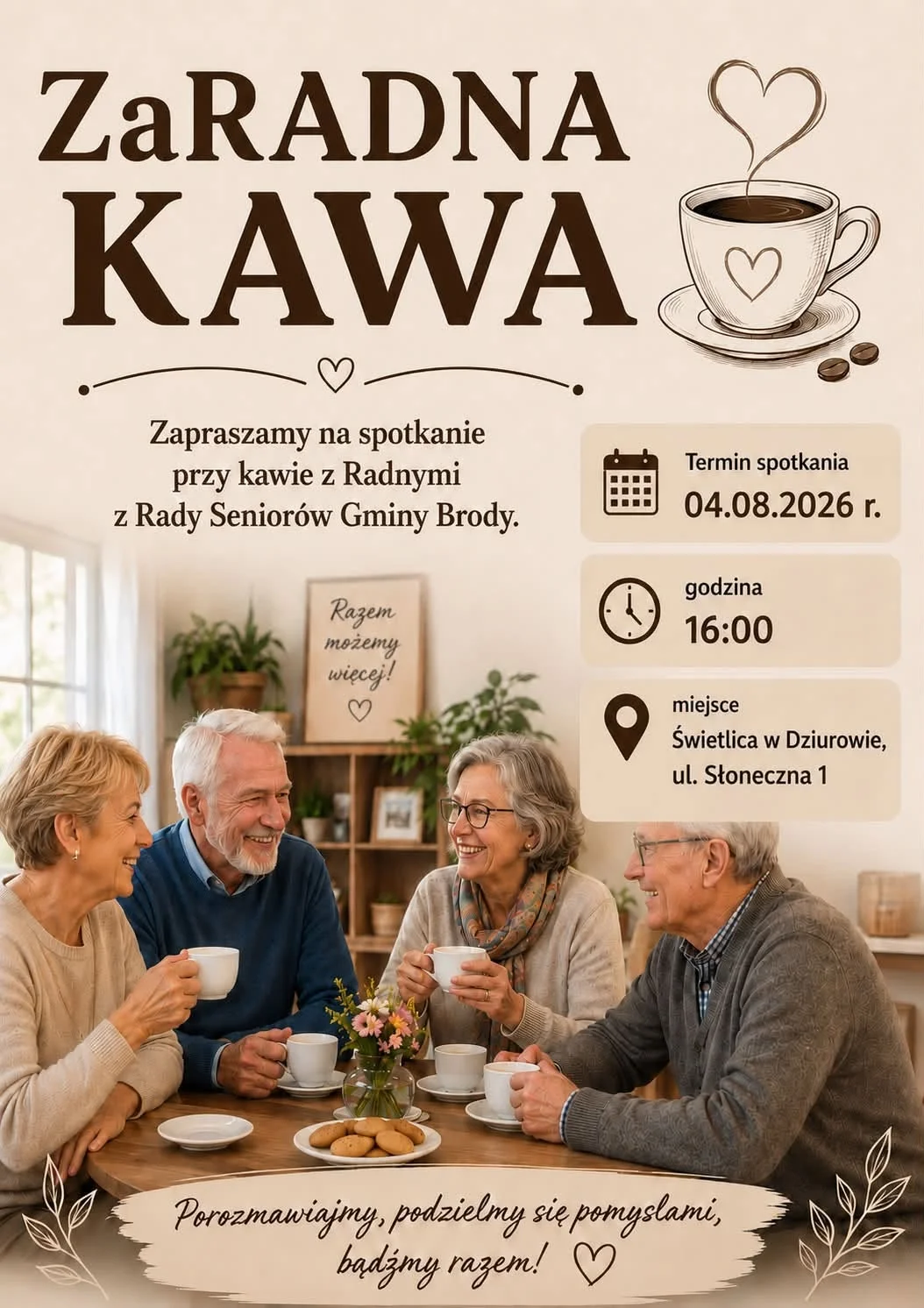 Grafika promocyjna wydarzenia ZaRadna KAWA