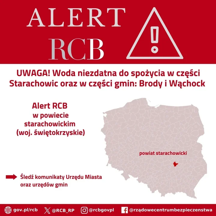 Woda z kranu nie nadaje się do picia w części Starachowic i okolicznych miejscowości