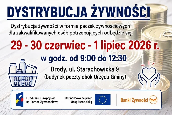 Paczki żywnościowe wracają do Brodów. Pomoc ruszy pod koniec czerwca