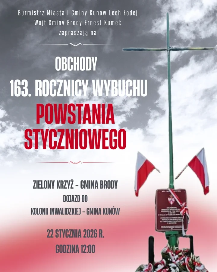 163. rocznica Powstania Styczniowego - uroczystości przy Zielonym Krzyżu