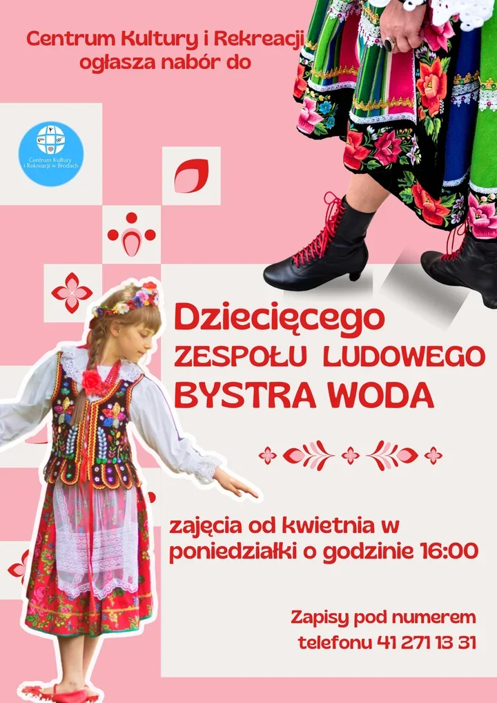 Dziecięcy zespół ludowy Bystra Woda – nabór dla dzieci z Gminy Brodów