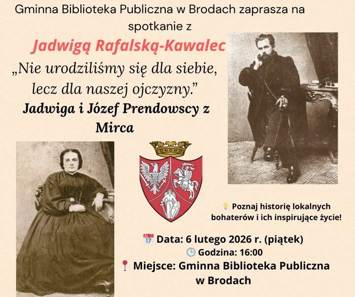 Opowieści o lokalnych bohaterach w Brodach - biblioteka zaprasza na prelekcję
