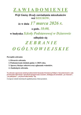 Mieszkańcy Dziurowa spotkają się w szkole – porozmawiają o działaniach gminy i oszustwach