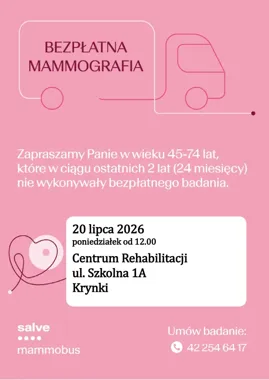 Bezpłatna mammografia w Krynkach. Ważny termin dla mieszkanek Gminy Brody