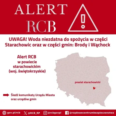 Woda z kranu nie nadaje się do picia w części Starachowic i okolicznych miejscowości