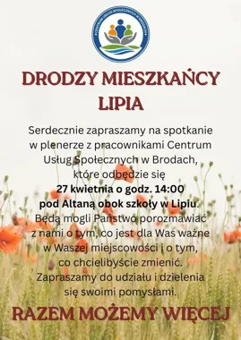 Pod altaną w Lipiu padną głosy o sprawach miejscowości