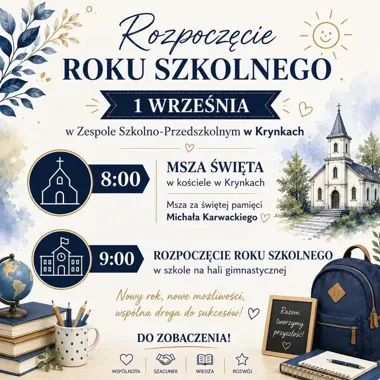 Dwa szkolne rozpoczęcia w gminie Brody. Uroczystości w Adamowie i Krynkach