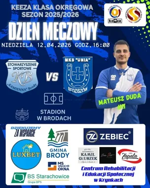 Na stadionie w Brodach szykuje się mecz, który może przestawić ligową tabelę