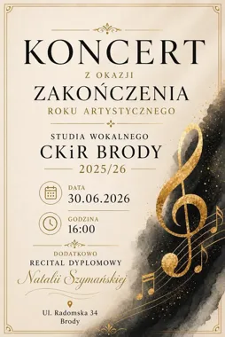 Młode głosy zamkną rok artystyczny w Brodach. Wystąpi też Natalia Szymańska