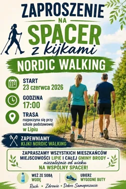 Spacer z kijami w Lipiu. Organizator szykuje wspólny marsz