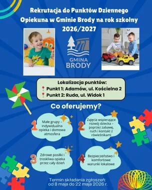 W Brodach rusza nabór do punktów dziennego opiekuna