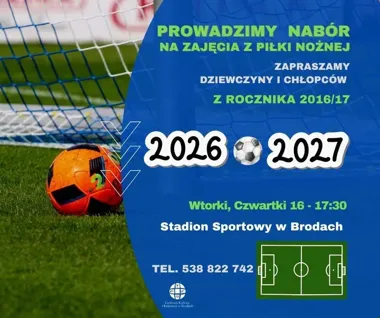 Piłkarskie treningi dla dzieci ruszają w Brodach. Nabór już trwa