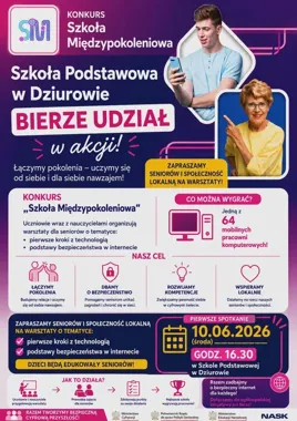 Uczniowie nauczą seniorów cyfrowego świata. Szkoła w Dziurowie zmienia pokoleniowe role