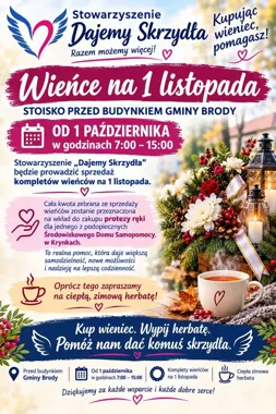 Wieńce pomogą sfinansować protezę ręki. Akcja przed Gminą Brody