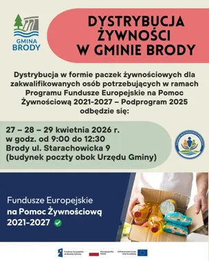 W Brodach rusza wydawanie paczek żywnościowych dla najbardziej potrzebujących