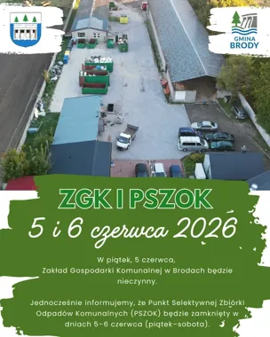 ZGK Brody i PSZOK zamknięte na dwa dni. Sprawdź, kiedy wróci normalność