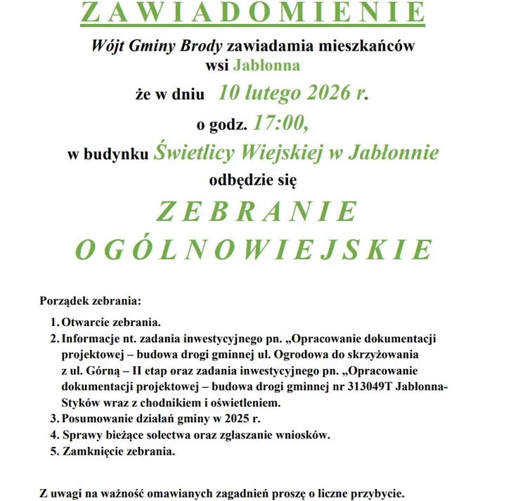 Mieszkańcy Jabłonny spotkają się, by porozmawiać o drogach i działaniach gminy