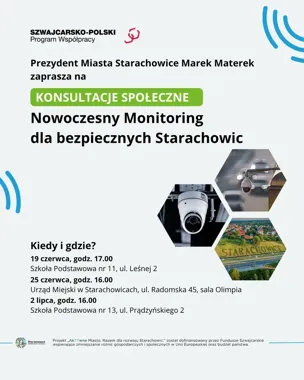 Konsultacje o monitoringu w Starachowicach. Mieszkańcy wskażą newralgiczne miejsca