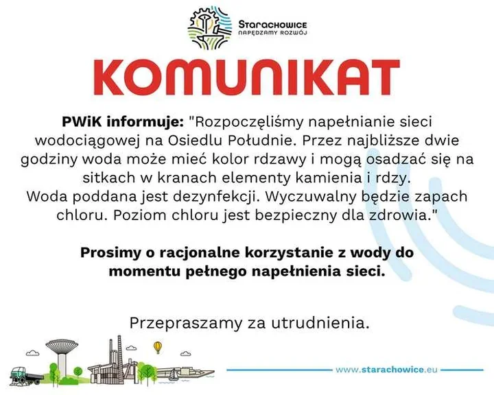 Woda wraca na osiedle Południe. PWiK napełnia sieć