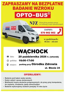 Bezpłatne badanie wzroku w Wąchocku. Zapisy już trwają